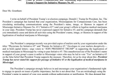 Trump Campaign issues “Cease and Desist Letter” to Pro-65 Group